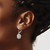 Shey Couture Sterling Silver Rhodium-Plated with 14K Accent 0.12ct Diamond Leverback Dangle Vintage Drop Earrings, 28 mm - View 3