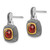 Shey Couture Sterling Silver Flash Gold and Silver-Tone Antiqued Garnet Drop Earrings, 16 mm - View 2