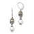 Sterling Silver with 14K Two-Tone Gold 8 mm Cultured Freshwater Pearl Drop Leverback Earrings, 40 mm Long