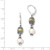 Sterling Silver with 14K Two-Tone Gold 8 mm Cultured Freshwater Pearl Drop Leverback Earrings, 40 mm Long - View 2