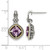 Shey Couture Sterling Silver with 14K Accent Antiqued Cushion Amethyst Post Dangle Earrings, 20 mm - View 4