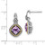 Sterling Silver with 14K Two-Tone Gold Rose De France Drop Earrings, 22 mm - View 3