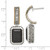 Sterling Silver with 14K Two-Tone Gold Accent Antiqued Black Onyx Drop Earrings, 36.5 mm - View 2