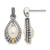 Shey Couture Sterling Silver with 14K Accent Antiqued 7 x 5 mm Cultured Freshwater Pearl Post Drop Earrings, 20 mm Long