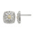 Shey Couture Sterling Silver Rhodium-Plated with 14K Accent 0.06ct Diamond Stud Earrings, 11 mm