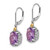 Shey Couture Sterling Silver Antiqued with 14K Accent Cushion Amethyst Leverback Dangle Earrings, 32 mm - View 2