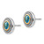Shey Couture Sterling Silver with 14K Accent Antiqued Round Blue Topaz Stud Earrings, 12 mm - View 2