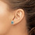 Shey Couture Sterling Silver with 14K Accent Antiqued Round Blue Topaz Stud Earrings, 12 mm - View 3