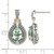 Shey Couture Sterling Silver with 14K Accent Antiqued 0.02ct Diamond and Pear Shaped Green Quartz Post Dangle Earrings, 25 mm - View 4