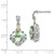 Shey Couture Sterling Silver Rhodium-Plated with 14K Accent Cushion Green Quartz Post Dangle Earrings, 25 mm - View 4