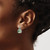 Shey Couture Sterling Silver with 14K Accent Antiqued Cushion Green Quartz Post Dangle Earrings, 15 mm - View 3