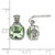Shey Couture Sterling Silver with 14K Accent Antiqued Cushion Green Quartz Post Dangle Earrings, 15 mm - View 4