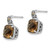 Shey Couture Sterling Silver with 14K Accent Antiqued Cushion Smoky Quartz Dangle Earrings, 15 mm - View 2