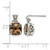 Shey Couture Sterling Silver with 14K Accent Antiqued Cushion Smoky Quartz Dangle Earrings, 15 mm - View 4
