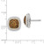 Sterling Silver with 14K and Black Rhodium-Plated Citrine Stud Earrings, 13.1 mm - View 3