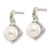 Shey Couture Sterling Silver Rhodium-Plated with 14K Accent 7.5-8 mm Cultured Freshwater Pearl and 0.04ct Diamond Dangle Earrings, 17 mm Long - View 2