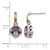 Shey Couture Sterling Silver with 14K Accent Antiqued Cushion Amethyst Post Dangle Earrings, 17 mm - View 4