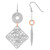 18K Gold-Plated Sterling Silver 18K Gold-Plated Geometric Filigree Dangle French Wire Earrings, 73.75 mm