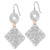 18K Gold-Plated Sterling Silver 18K Gold-Plated Geometric Filigree Dangle French Wire Earrings, 73.75 mm - View 2