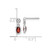 White Ice Sterling Silver Rhodium-Plated 0.024ct Diamond and Garnet Post Dangle Earrings, 12 mm - View 4