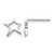White Ice Sterling Silver Rhodium-Plated 0.01ct Diamond Star Stud Earrings, 103 mm