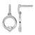 White Ice Sterling Silver Rhodium-Plated 0.048ct Diamond Heart Dangle Earrings, 20 mm