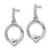 White Ice Sterling Silver Rhodium-Plated 0.048ct Diamond Heart Dangle Earrings, 20 mm - View 2