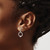 White Ice Sterling Silver Rhodium-Plated 0.048ct Diamond Heart Dangle Earrings, 20 mm - View 3