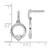White Ice Sterling Silver Rhodium-Plated 0.048ct Diamond Heart Dangle Earrings, 20 mm - View 4