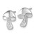 White Ice Sterling Silver Rhodium-Plated 0.08ct Diamond Mushroom Stud Earrings, 13 mm - View 2
