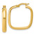 14K Yellow Gold Polished Square Hoop Earrings