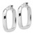 Rhodium-Plated 14K White Gold Polished Square Hoop Earrings - View 2