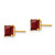 14K Yellow Gold Madi K 5 mm Square Ruby Stud Earrings - View 2