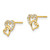 14K Yellow Gold Madi K Cubic Zirconia Double Heart Stud Earrings, 8 mm - View 2