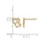 14K Yellow Gold Madi K Cubic Zirconia Double Heart Stud Earrings, 8 mm - View 4