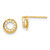 14K Yellow Gold Madi K Children'S Cubic Zirconia Circle Stud Earrings, 6.8 mm