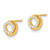 14K Yellow Gold Madi K Children'S Cubic Zirconia Circle Stud Earrings, 6.8 mm - View 2