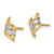 14K Yellow Gold with Rhodium Madi K Swirl Stud Earrings, 8.15 mm - View 2