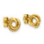 14K Yellow Gold Polished Love Knot Stud Earrings - View 3