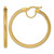 14K Yellow Gold Hollow Polished 3.3 mm X 40 mm Flexible Mesh Hoop Earrings, 39.52 mm Long