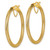 14K Yellow Gold Hollow Polished 3.3 mm X 40 mm Flexible Mesh Hoop Earrings, 39.52 mm Long - View 2
