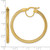 14K Yellow Gold Hollow Polished 3.3 mm X 40 mm Flexible Mesh Hoop Earrings, 39.52 mm Long - View 3