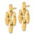 14K Yellow Gold Hollow Polished Fancy Link Geometric Dangle Earrings, 25.3 mm - View 2