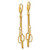 14K Yellow Gold Hollow Polished and Textured Woven Chain and Oval Links Dangle Leverback Drop Earrings, 64.27 mm - View 2