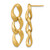 14K Yellow Gold Brushed and Polished Fancy Curb Link Dangle Earrings, 32 mm