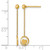 14K Yellow Gold Polished Heart in Circle with Chain Dangle Earrings, 30 mm - View 3