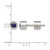 Chisel Stainless Steel Polished Blue Cubic Zirconia September Birthstone Stud Earrings, 5.5 mm - View 5