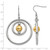 Stainless Steel Polished and Textured Yellow Ion-Plated Shepherd Hook Drop French Wire Earrings - View 5