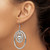 Stainless Steel Polished and Textured Geometric Circle Dangle French Wire Earrings - View 4