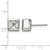 Chisel Stainless Steel Polished Square Cubic Zirconia Stud Earrings - View 5